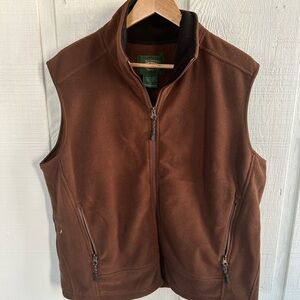 Stillwater Supply Vintage Men's Brown Fleece Vest Quiet Outdoors Earthy Heritage